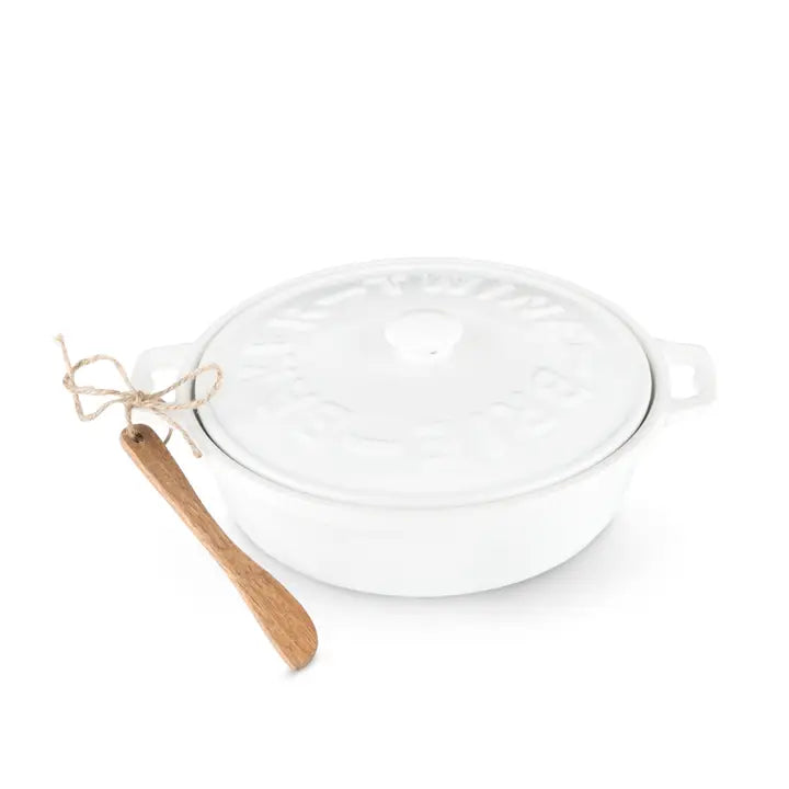 Ceramic Brie Baker - White