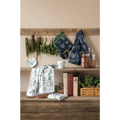 Pot Holder Oven Mitt Set - Fresh Herbs